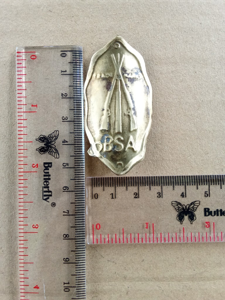 BSA Brass head tube badge emblem for bicycles restoration NOS vintage_bike_store
