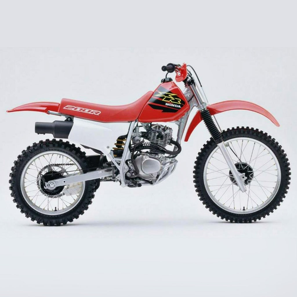 Sticker decal Honda dirt bike graphics XR 200R RED Side Cover Tank Sample Application – vintagebikestore.net