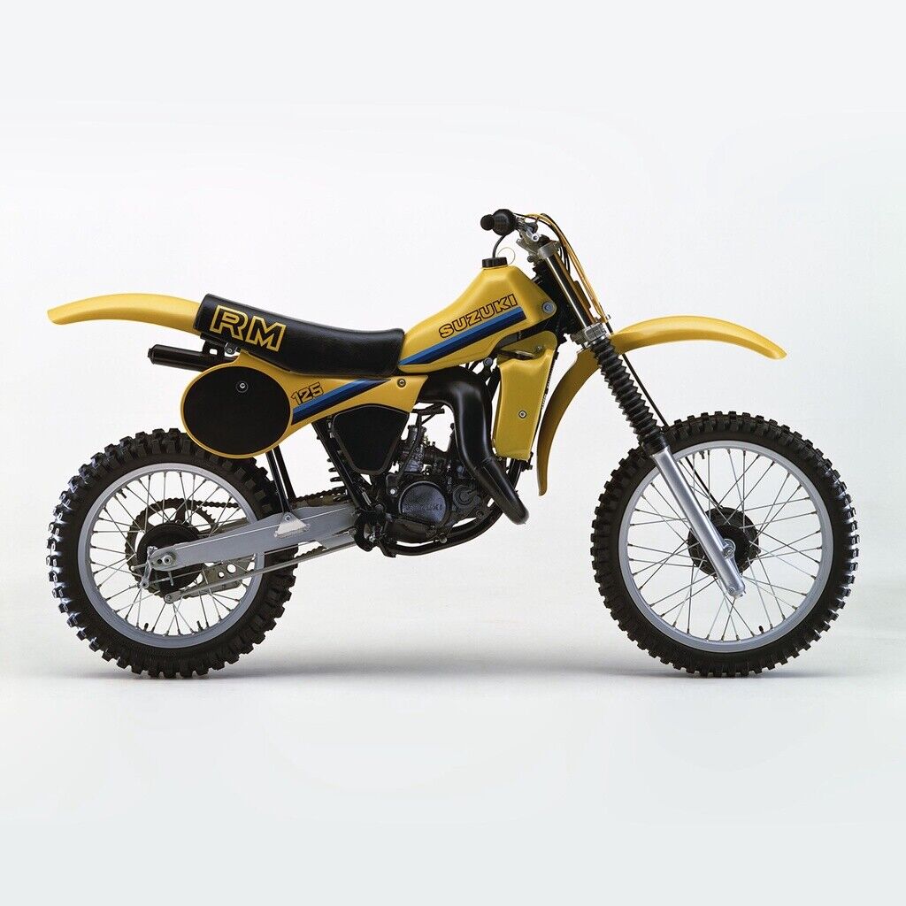 Sticker Decal RM 125 1981 side cover tank (Free shipping) vintage_bike_store