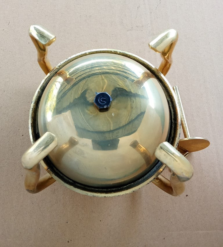 Vintage brass buggy bell for horse wagon, cart, and carriage