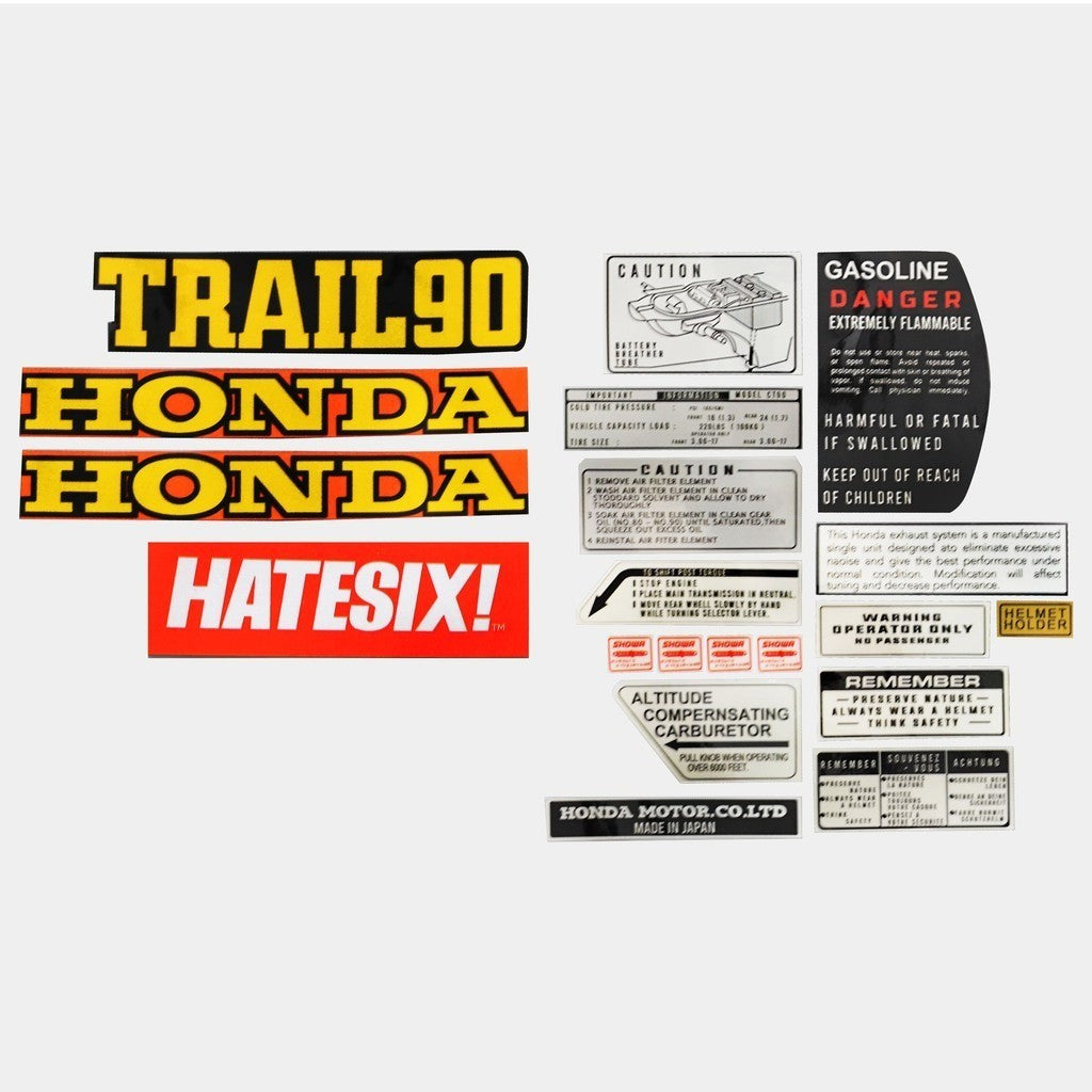 Sticker Decal CT110 CT90 1976 Trail side fuel cover tank (Free shipping) vintage_bike_store