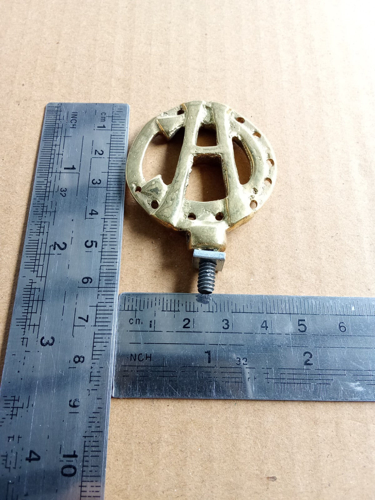 Hercules brass front mudguard bicycle emblem vintage_bike_store