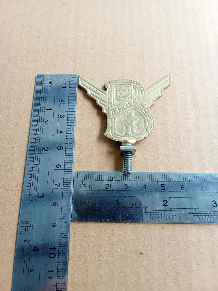 Solid brass vintage bicycle emblem