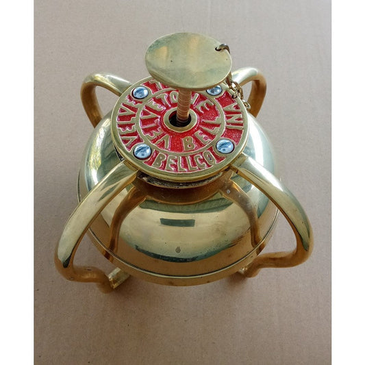 Brass buggy bell with sweet chime tones for vintage horse carriage restoration