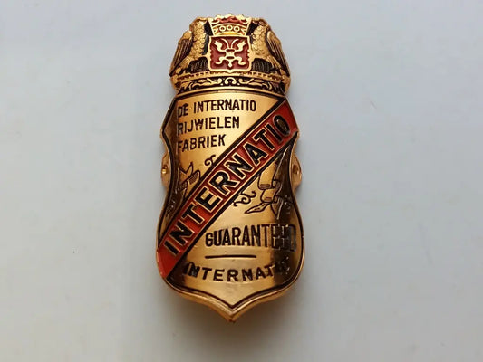 vintage bicycle head badge emblem nos