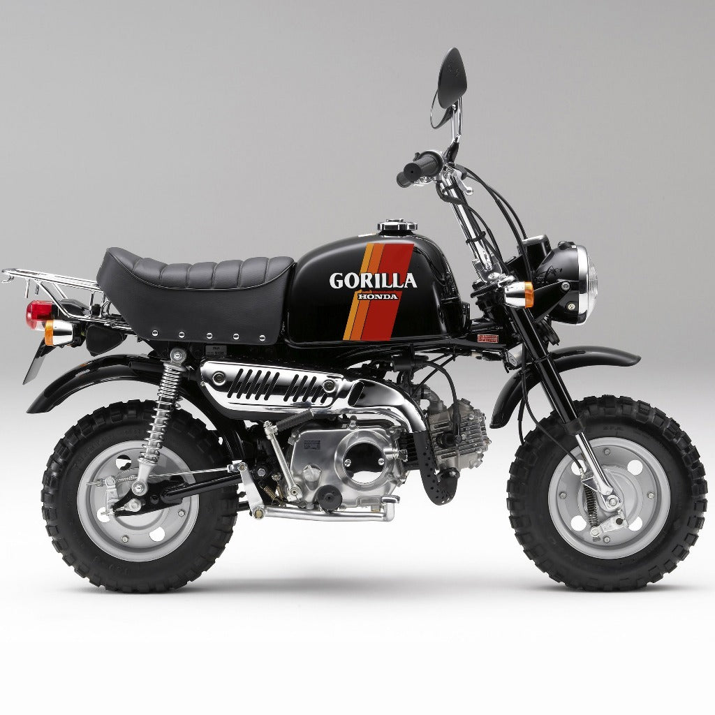 Sticker decal Honda dirt bike graphics Gorilla Z50J 1981 Tricolor Side Cover Tank Sample Application – vintage_bike_store