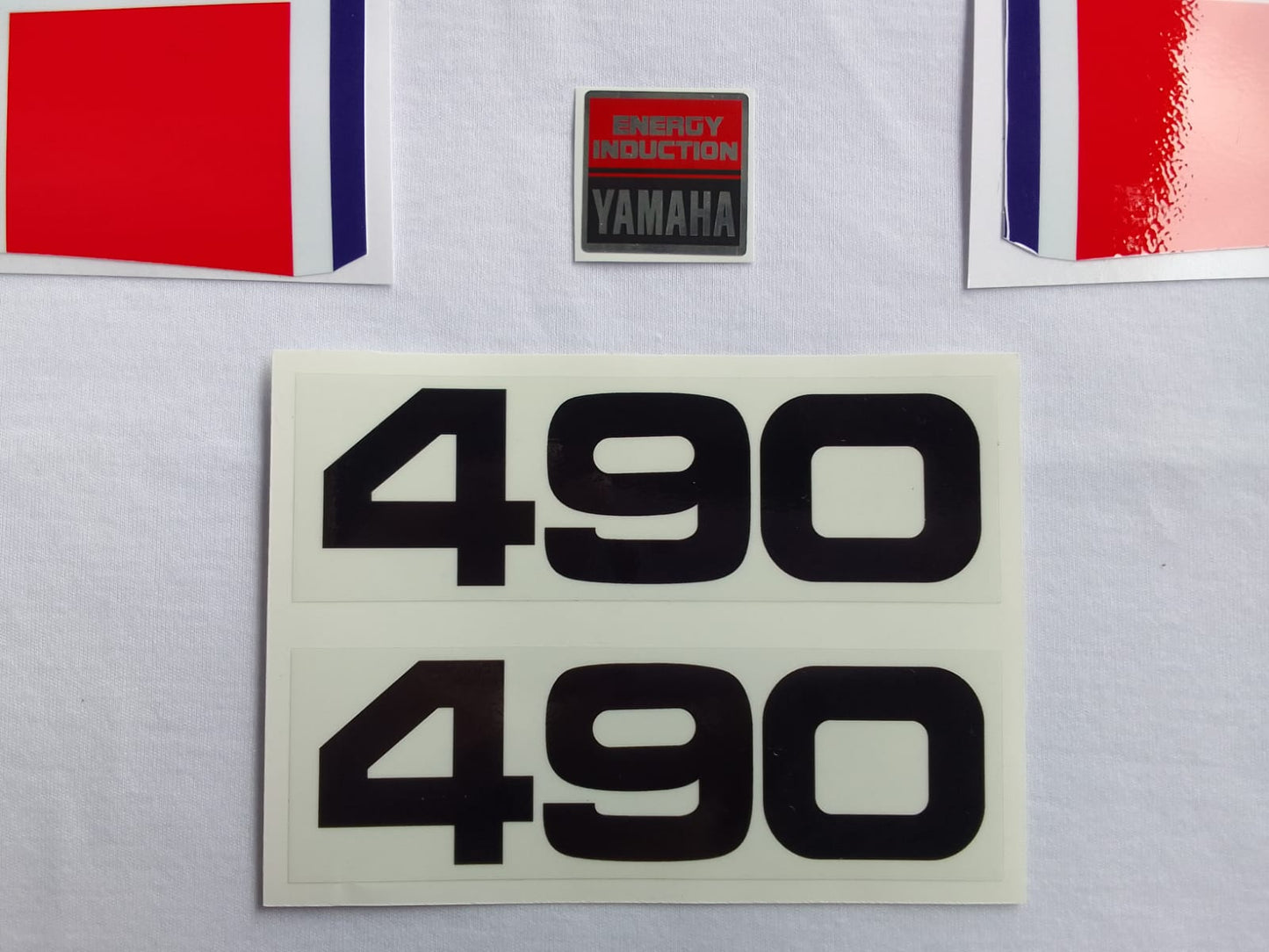 Sticker decal Yamaha dirt bike graphics YZ490 1985 1984 Side Cover Tank 490 Left and Right – vintage_bike_store