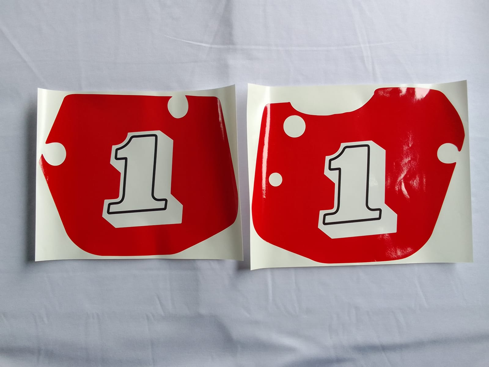 Sticker decal Yamaha dirt bike graphics YZ490 1985 1984 RED Showing Left and Right Plates – vintage_bike_store