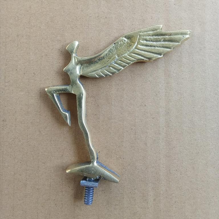 ANGEL 1 Bicycle and Motorcycle Front Mudguard Emblem Badge Bicycle Brass vintage_bike_store