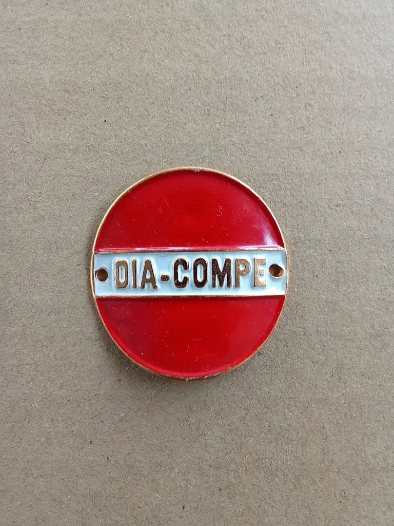 DIA COMPE head badge emblem vintage bicycle logo NOS for classic bicycle restoration