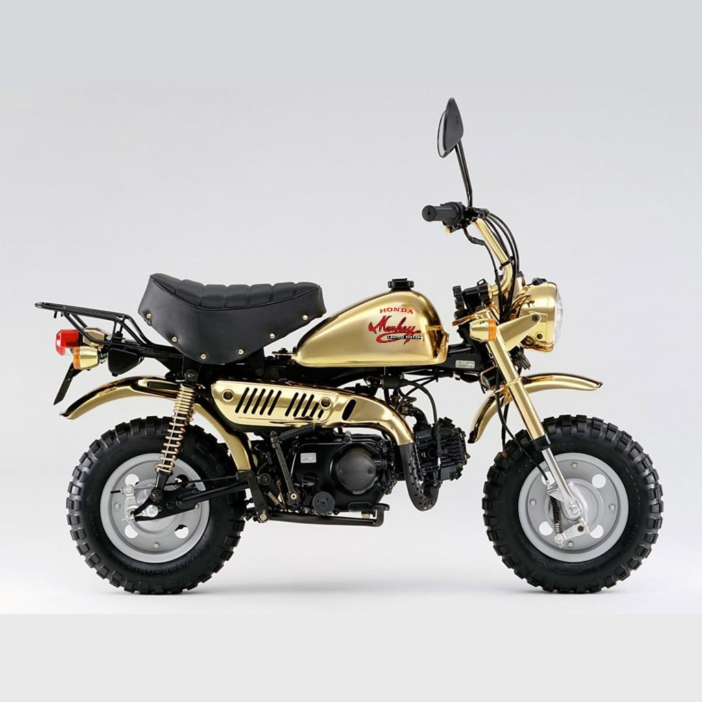 Sticker decal Honda dirt bike graphics Monkey Z50J Limited Edition Gold 1984 Side Cover Tank Sample Application – vintage_bike_store