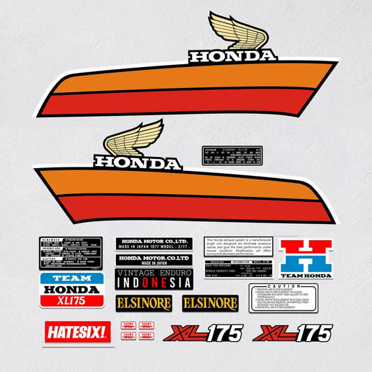 Sticker Decal XL 175 s 1978 side cover tank (Free shipping) vintage_bike_store