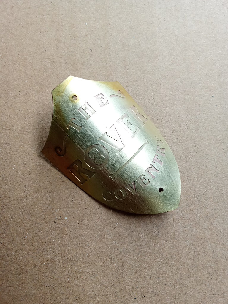 ROVER Brass head tube badge emblem for bicycles restoration vintage_bike_store