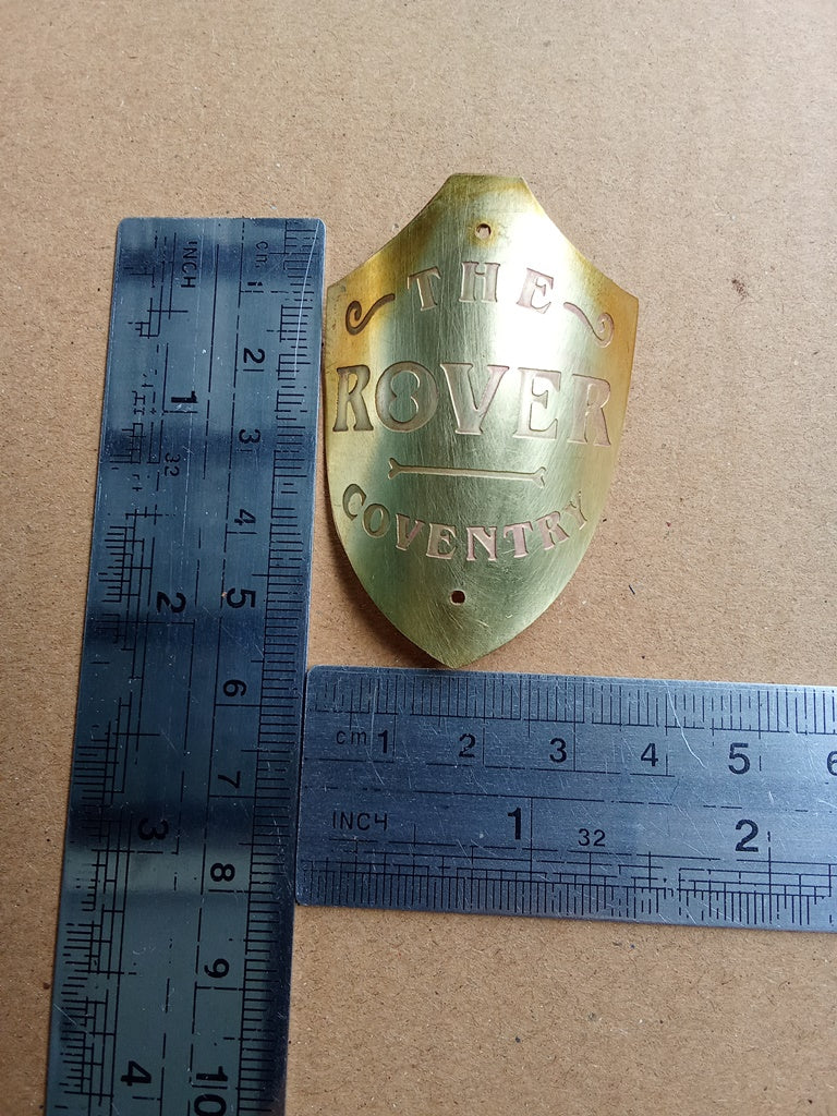 ROVER Brass head tube badge emblem for bicycles restoration vintage_bike_store