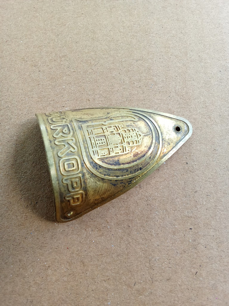DURKOPP Brass head badge emblem for vintage bicycle vintage_bike_store