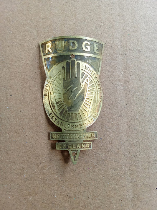 RUDGE Brass Emblem Head Badge For Rudge Vintage Bicycle vintage_bike_store