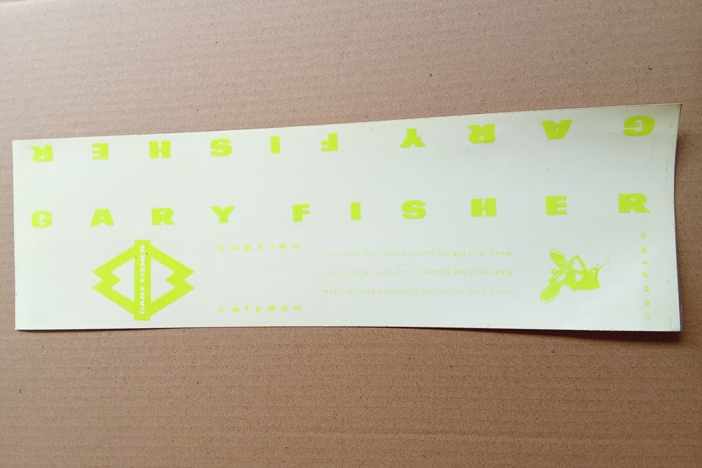 GARY Fisher Green Plastic vynil Sticker For Vintage Bicycle NOS vintage_bike_store