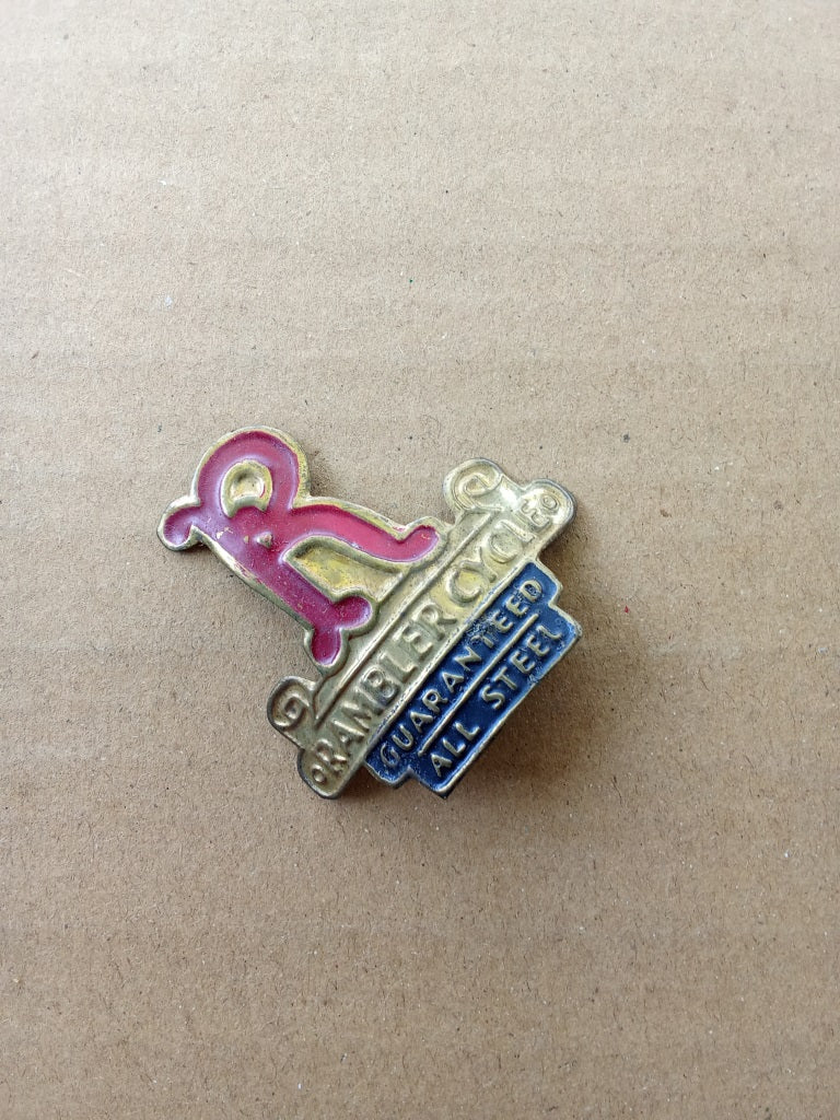 RAMBLER Emblem Head Badge For Vintage Bicycle NOS vintage_bike_store