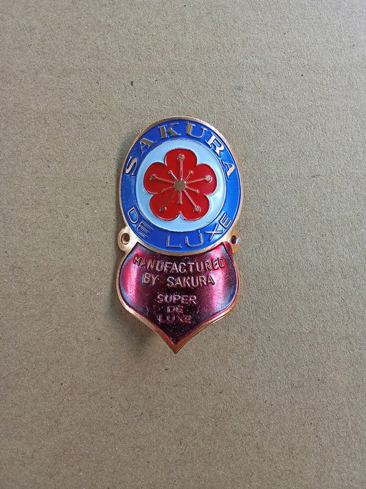SAKURA DELUXE Head Badge Emblem For Sakura Vintage Bicycle NOS vintage_bike_store