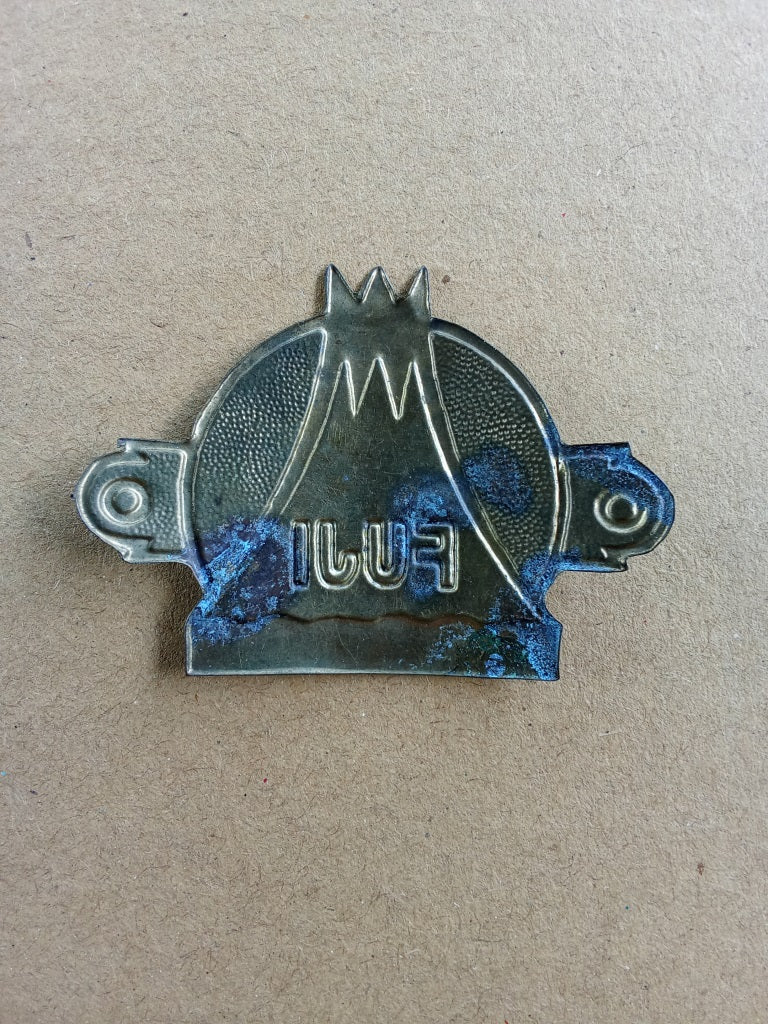FUJI brass Head Badge Emblem For Vintage Bicycle NOS vintage_bike_store