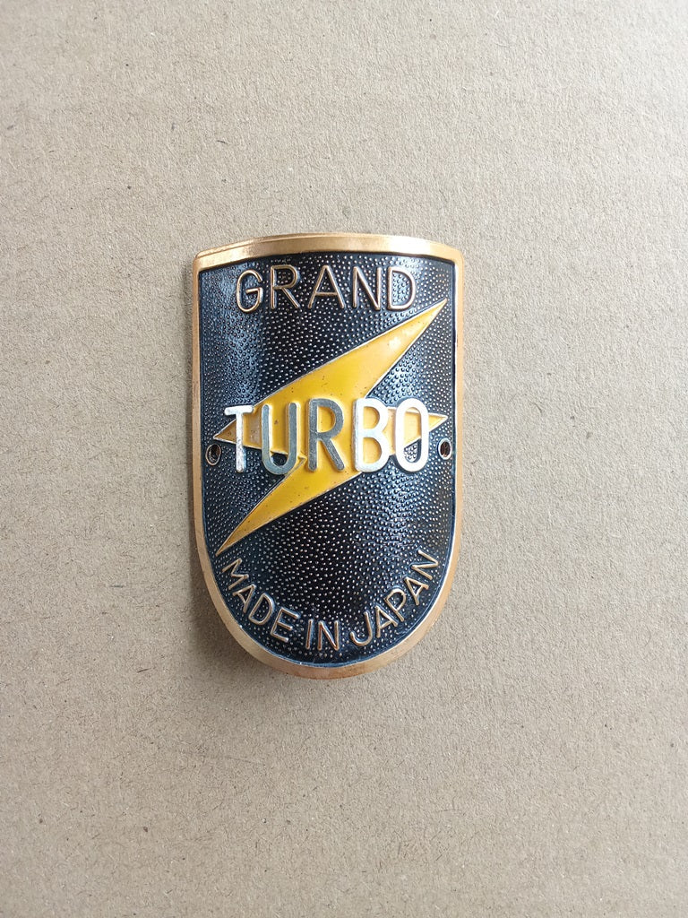 Grand Turbo badge emblem for bicycles restoration NOS vintage_bike_store