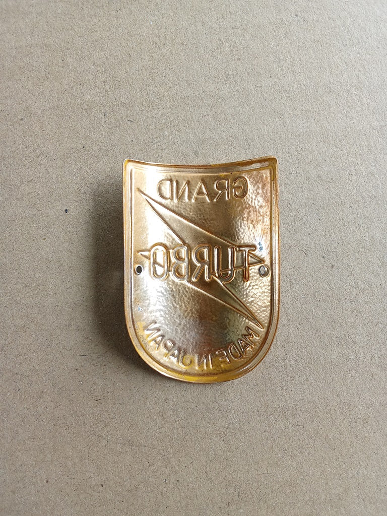 Grand Turbo badge emblem for bicycles restoration NOS vintage_bike_store