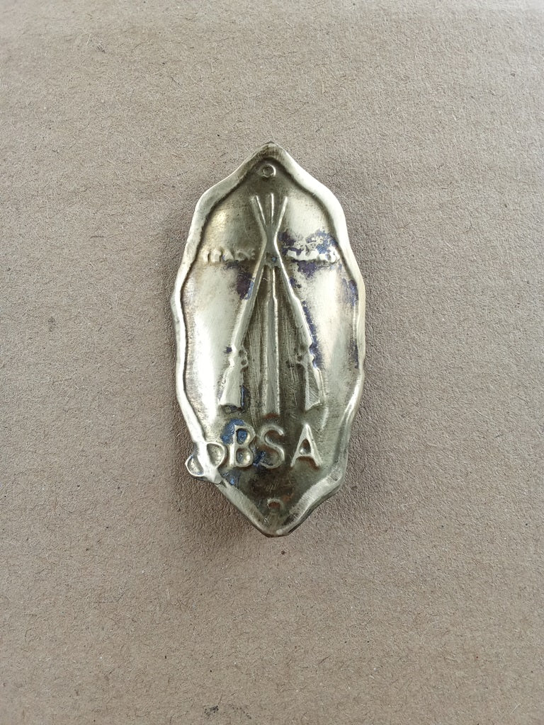 BSA Brass head tube badge emblem for bicycles restoration NOS vintage_bike_store