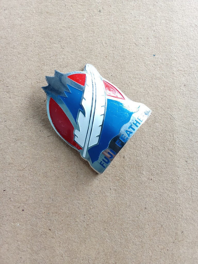 FUJI FEATHER head tube badge emblem for bicycles restoration (Free shipping) vintage_bike_store