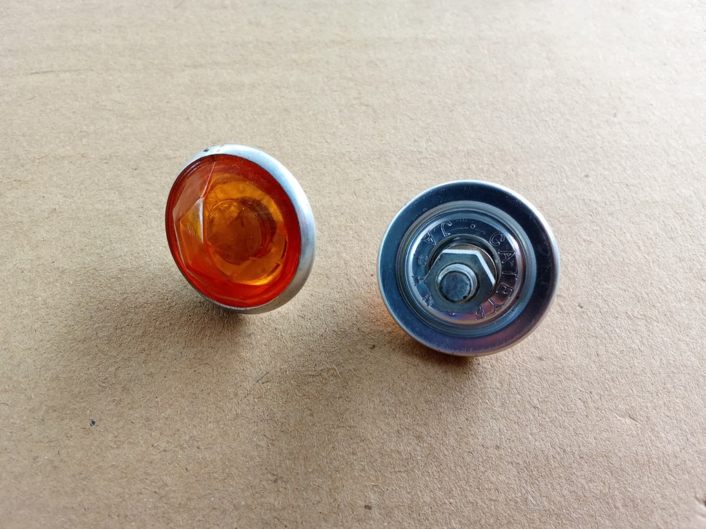 amber Silver cat eye stopper rear fender bicycle vintage_bike_store
