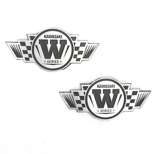 Kawasaki W Series metal emblem retro racing badge for W175 W250 W800 vintage motorcycle tank left and right