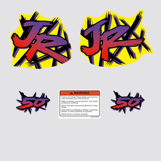 Motorcycle Decals Suzuki JR 50 1994 Purple side cover tank Reproduction