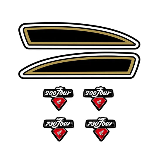 Honda CB750 Four motorcycle decals reproduction for fuel tank and side cover restoration