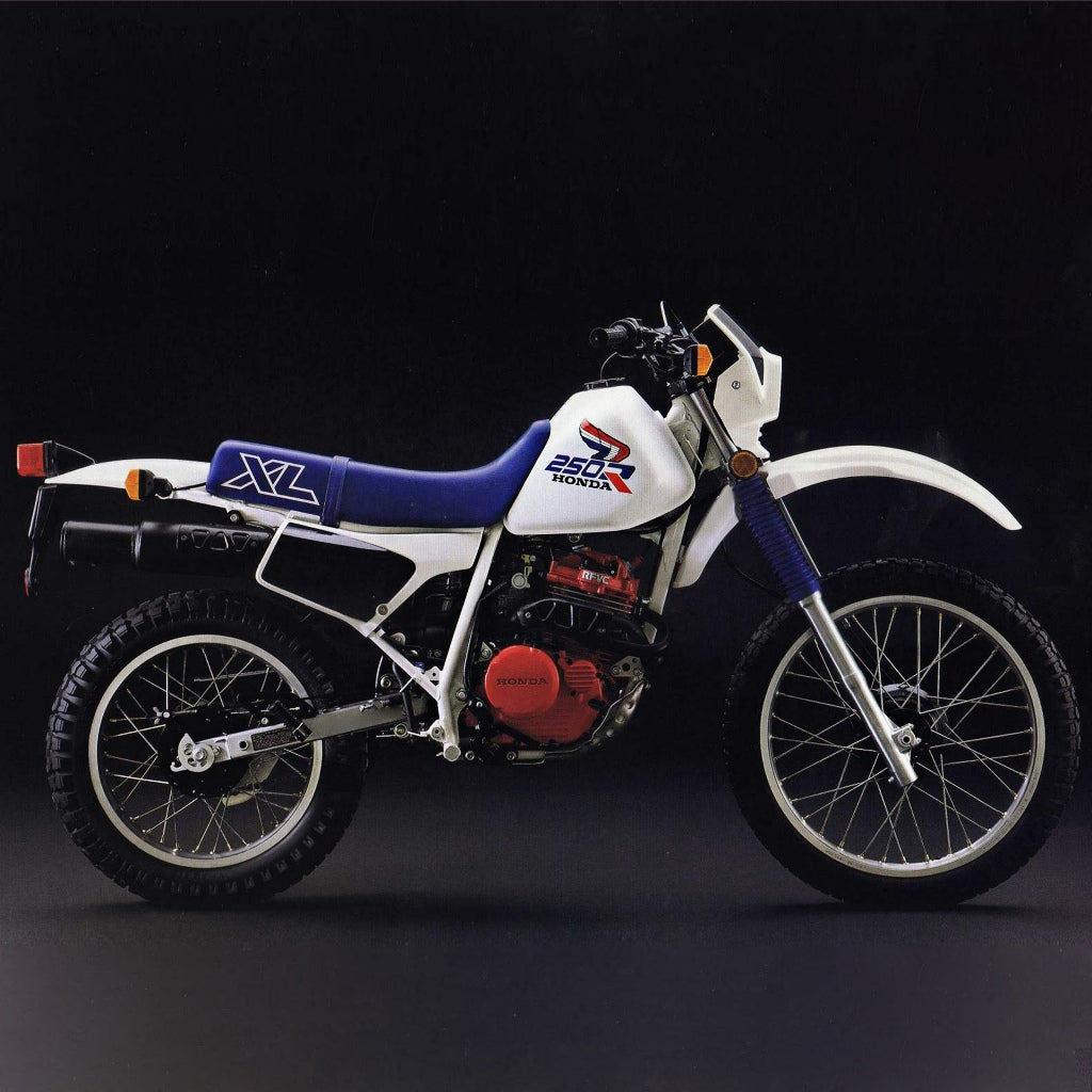 Motorcycle decals Honda XL250R XL 250R 1987 Side Cover Tank Reproduction Sample Application