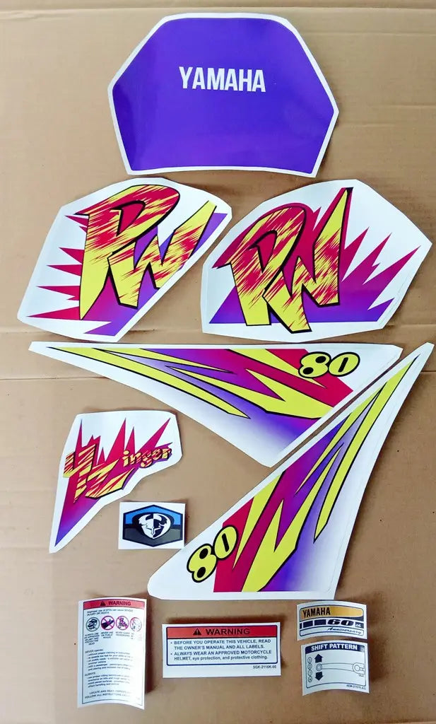 Motorcycle decals Yamaha PW 80 Reproduction