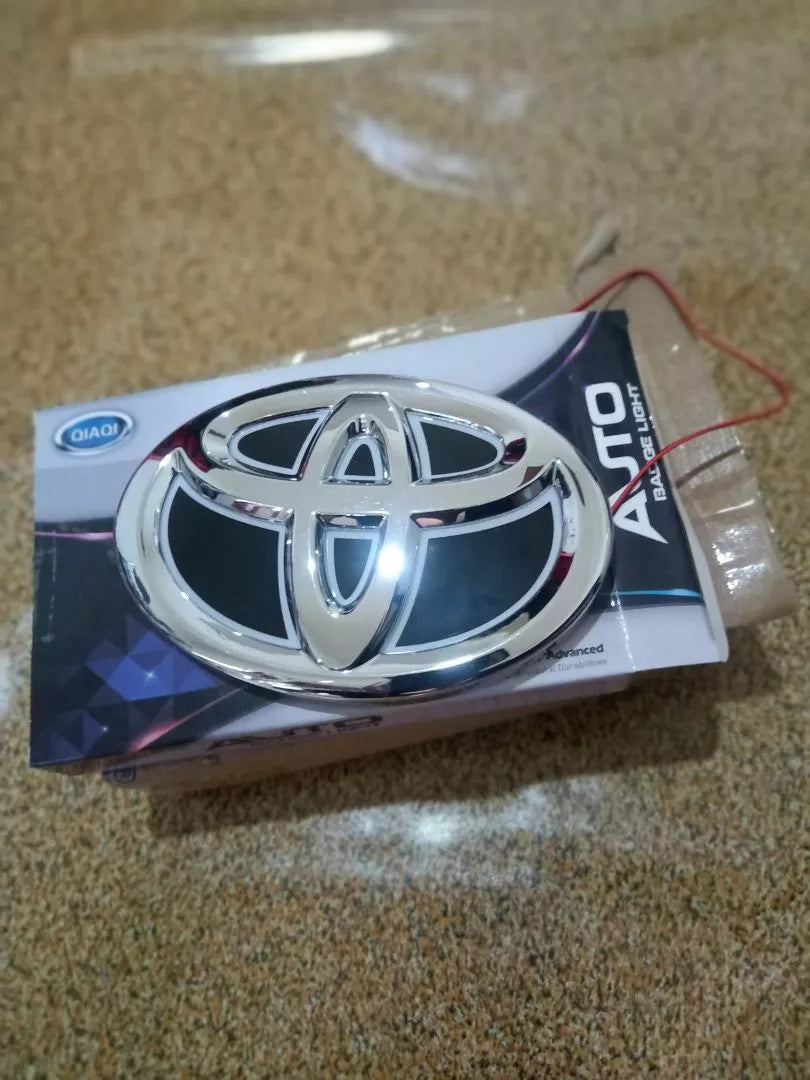 Emblem Toyota White Light LED New In Box For Car Modification 