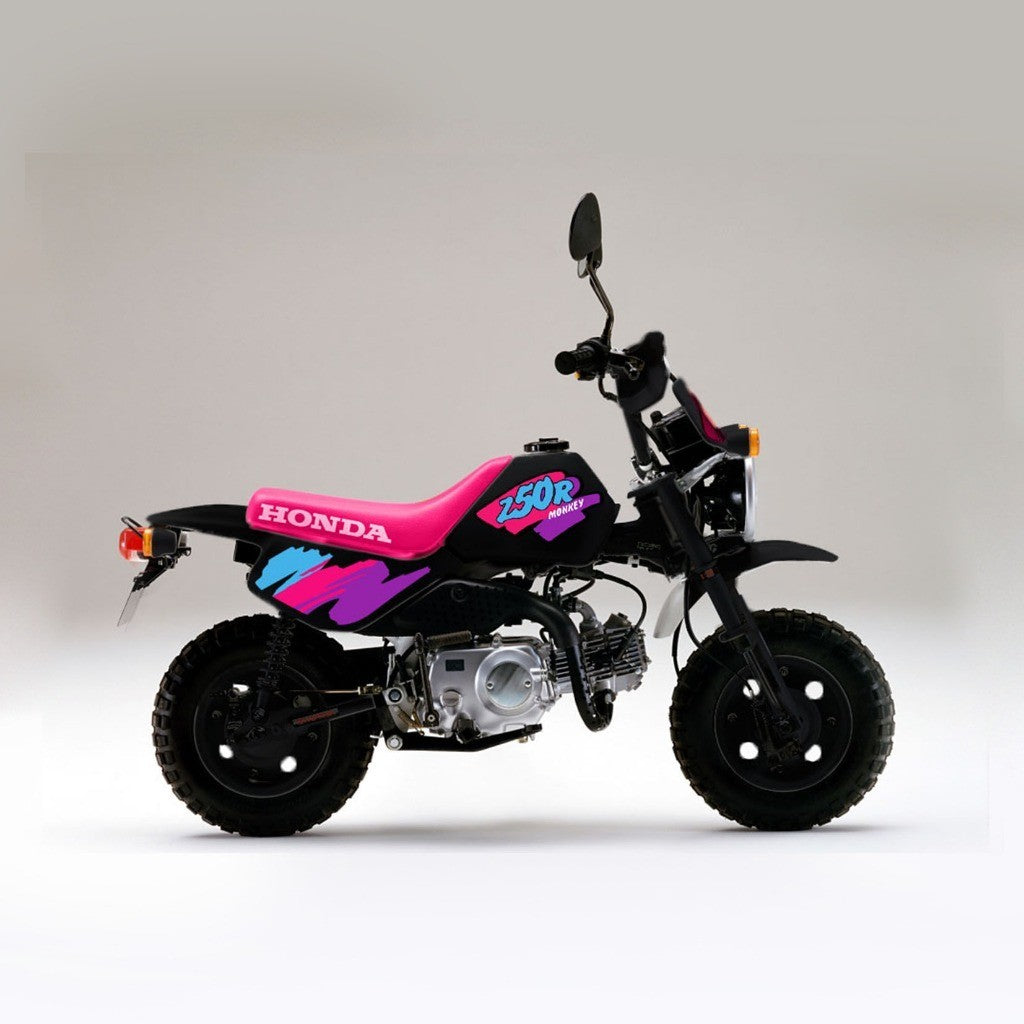 Sticker Decal Monkey Baja Z50R Purple Black side cover tank (Free shipping) vintagebikestore.net