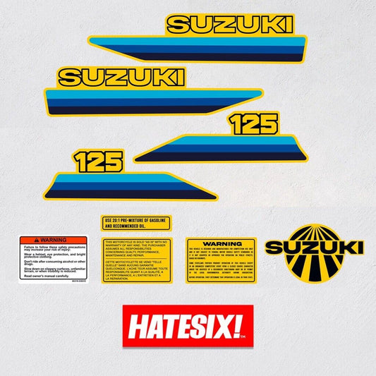 Sticker Decal RM 125 1981 side cover tank (Free shipping) vintage_bike_store