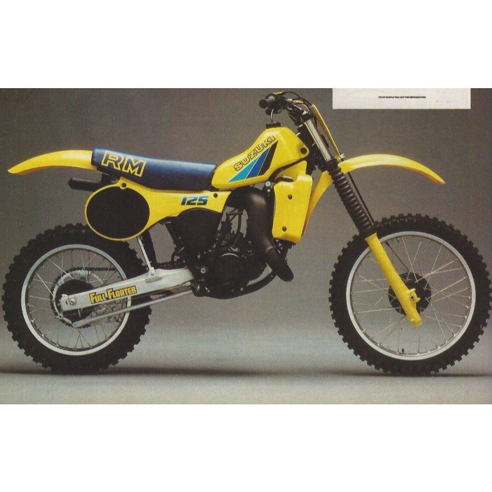 Sticker Decal RM125 RM 125 1983 side cover tank (Free shipping) vintage_bike_store