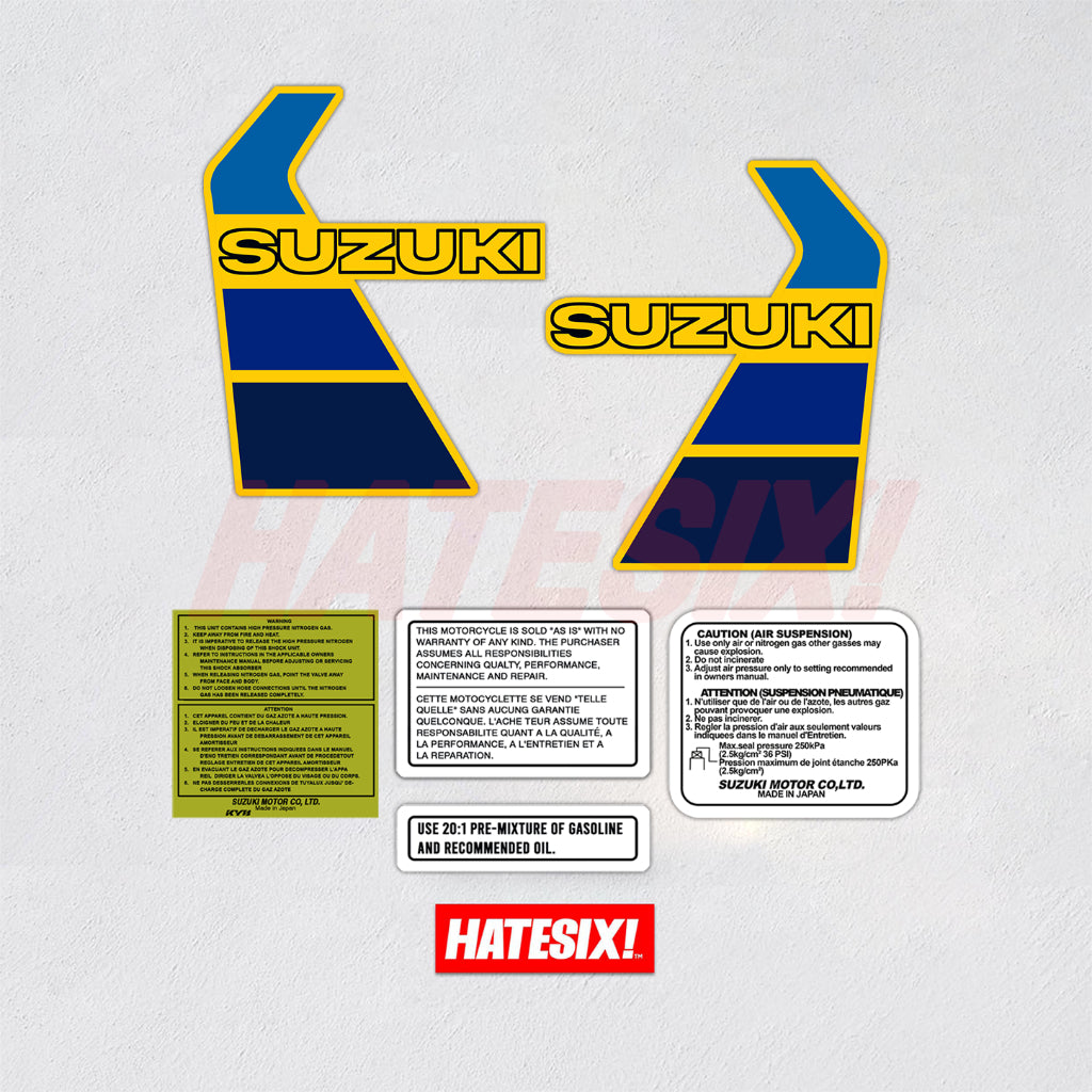 Sticker Decal RM125 1984 side cover tank (Free shipping) vintage_bike_store