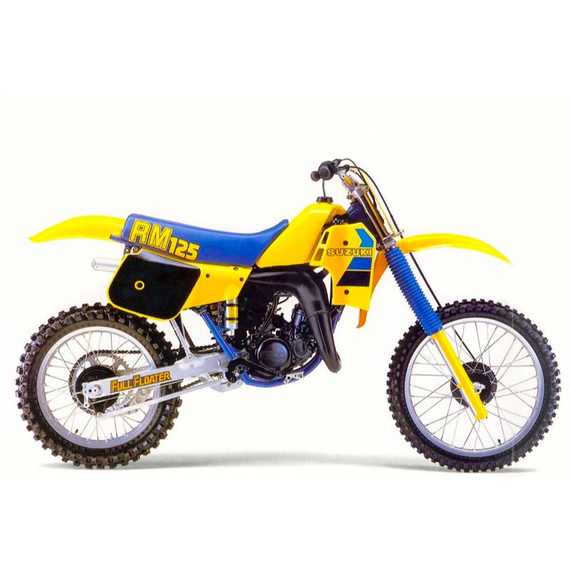 Sticker Decal RM125 1984 side cover tank (Free shipping) vintage_bike_store