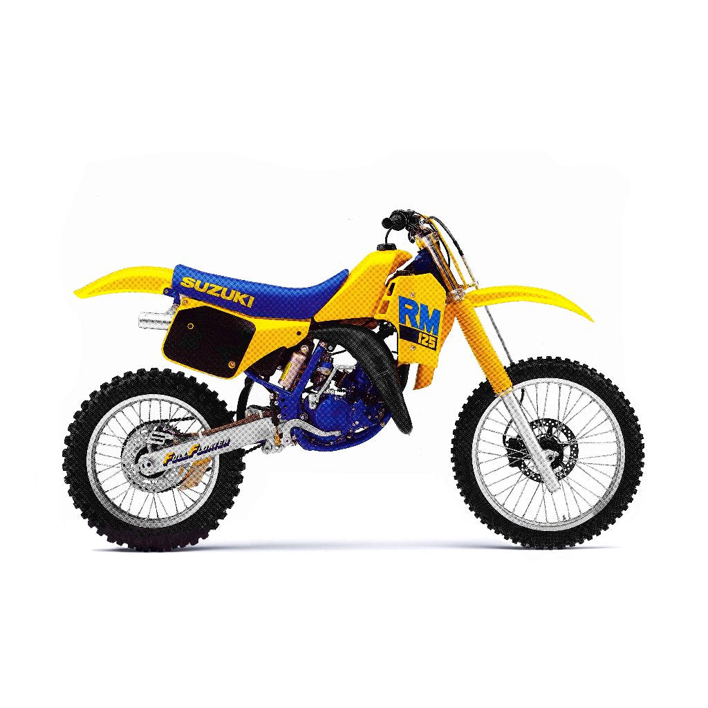Sticker Decal RM125 RM 125 1988 side cover tank (Free shipping) vintage_bike_store
