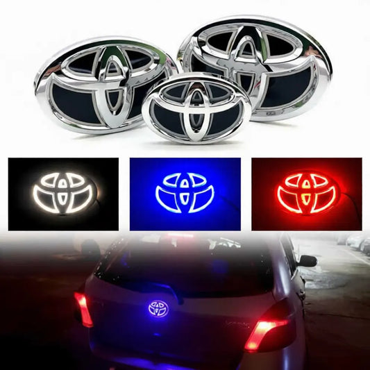 Various Toyota Emblem LED Light Logo Badge Replacement White Blue Red Color