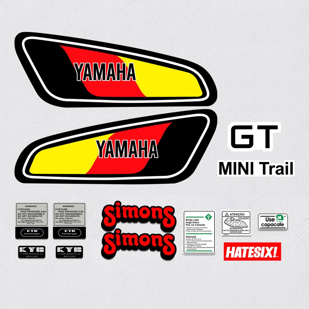 Sticker Decal GT80 GT 80 1978 Mini Trail Yellow side cover tank(free shipping) vintage_bike_store