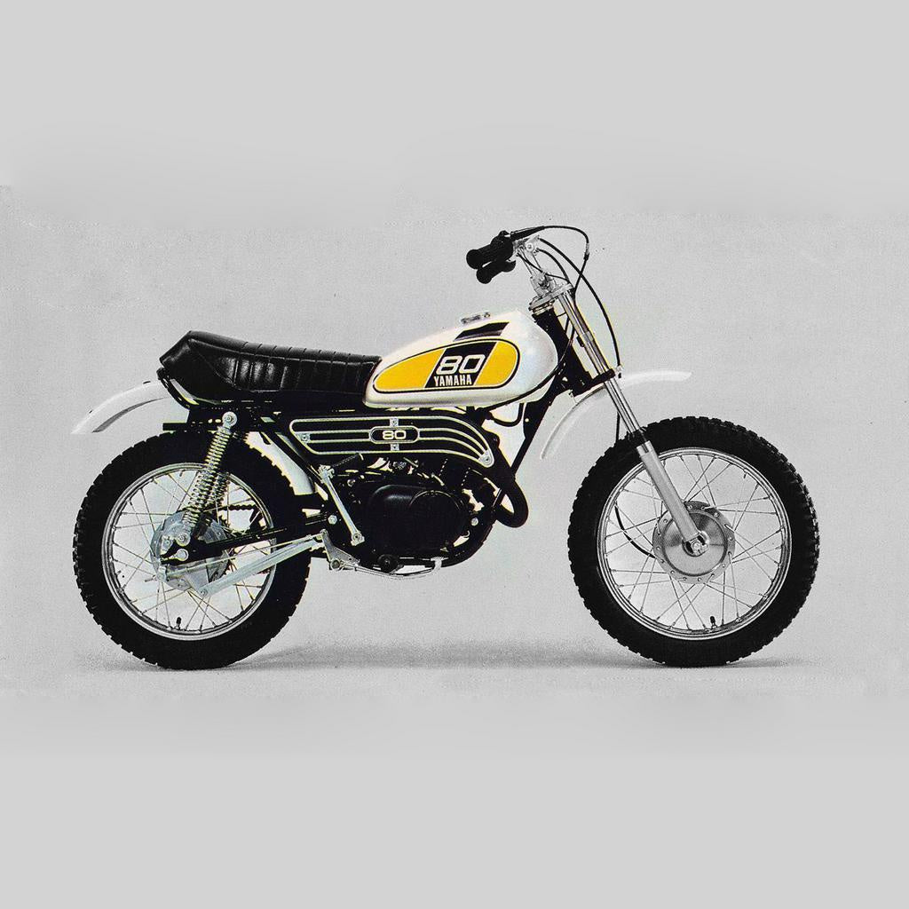 Sticker Decal Yamaha GT80 1976 side cover tank vintage_bike_store