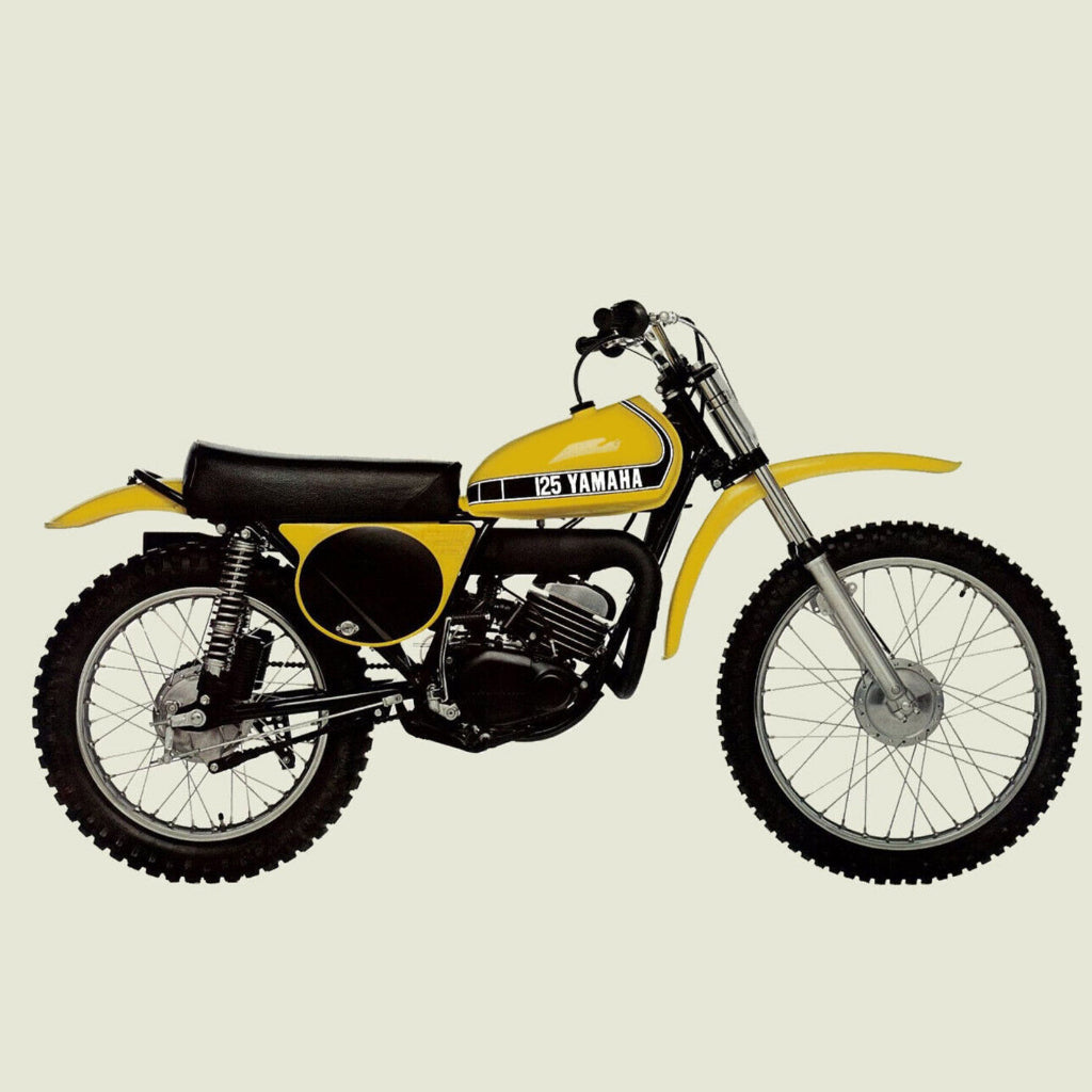 Sticker Decal Yamaha YZ 125 1976 Vintage Enduro side cover tank vintage_bike_store