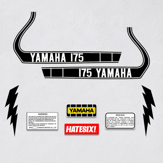 Sticker Decal Yamaha YZ 175 1976 Vintage Enduro side cover tank vintage_bike_store