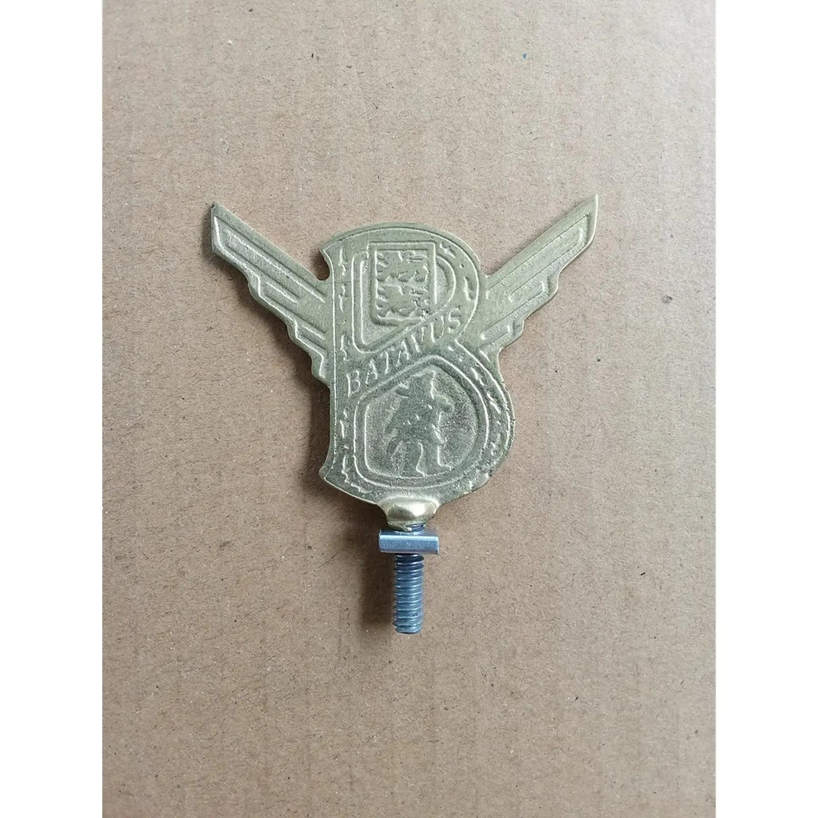 Solid brass Batavus wing fender emblem handmade 