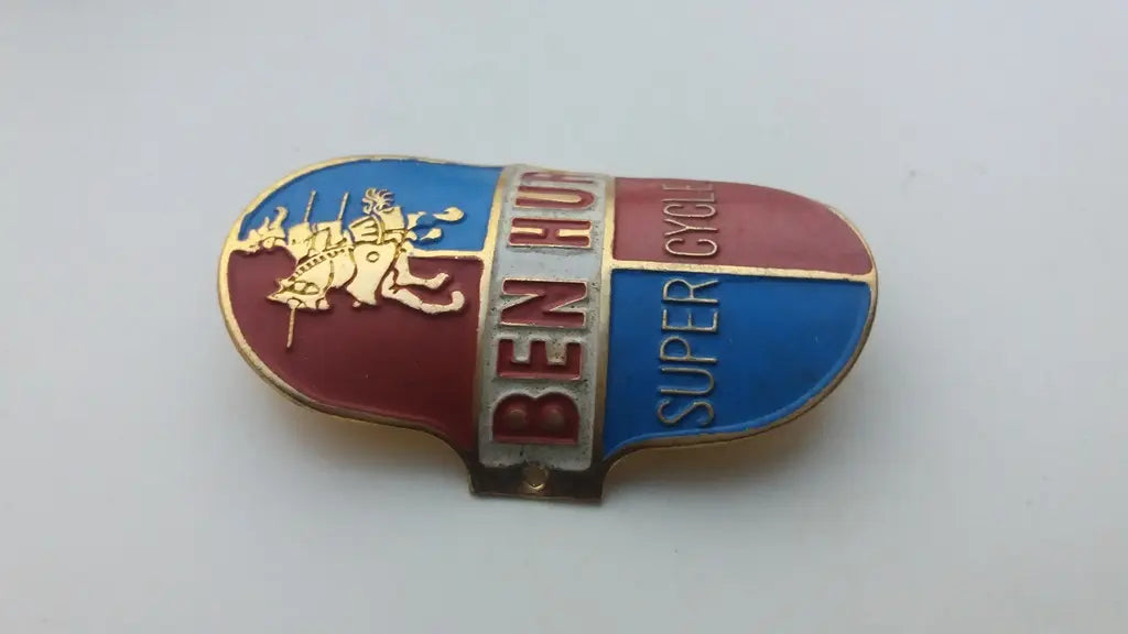 Vintage BEN HUR aluminum bicycle emblem