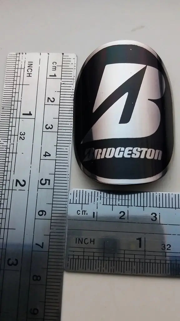 Bridgestone bicycle frame head badge stainless steel emblem