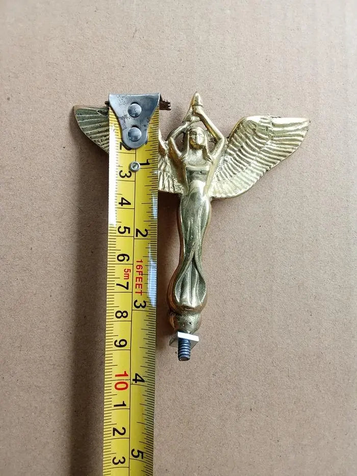 Decorative brass front fender badge for vintage bicycle and motorcycle